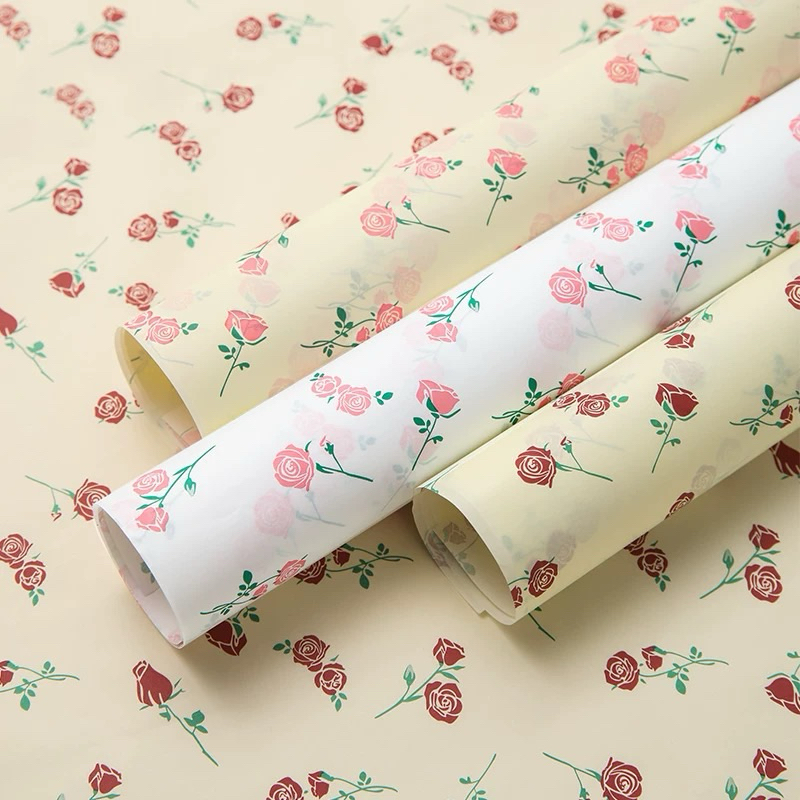 Giấy nhăn hoạ tiết hoa nhí