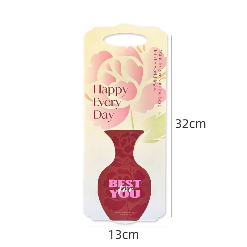 Bìa giấy cắm 1-3 bông hoa kẽm