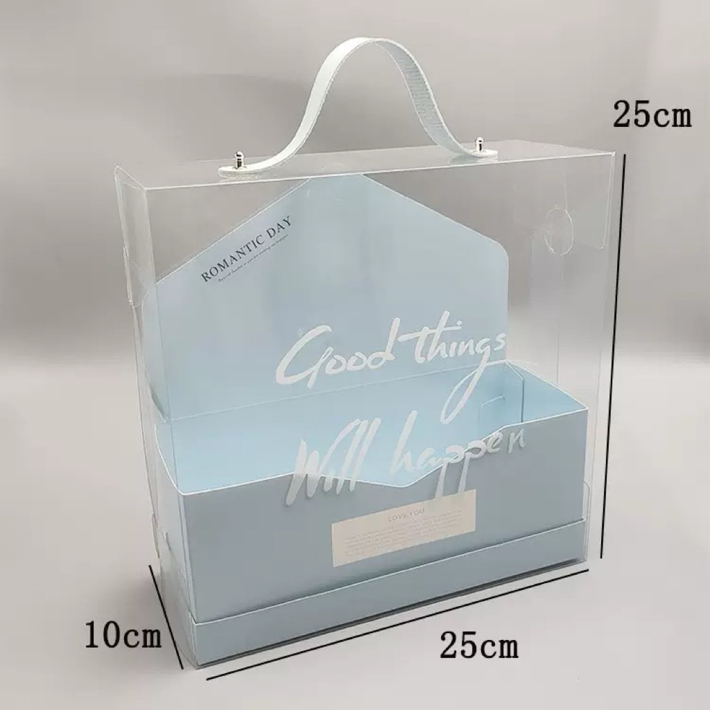 Hộp mica bì thư cắm hoa