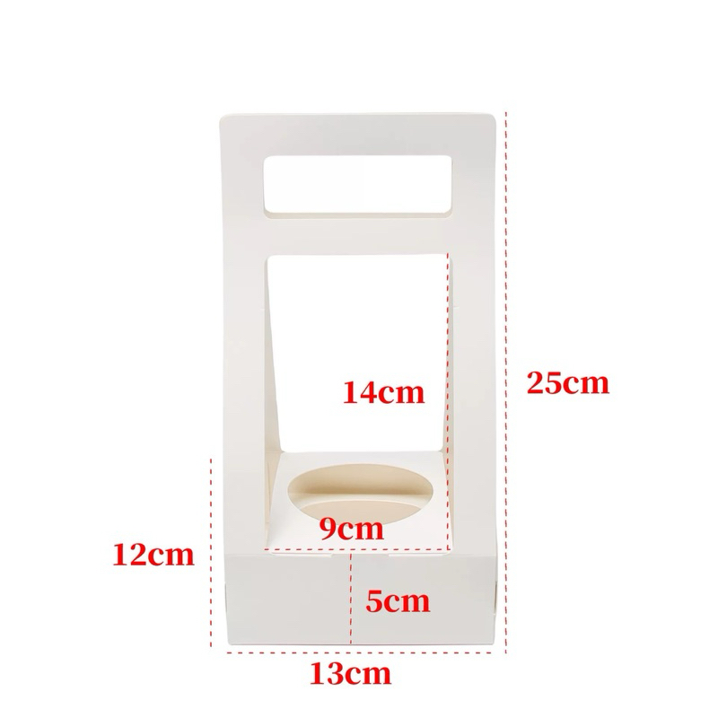 Túi giấy ô cửa sổ đựng cây cảnh mini 13x12x25cm