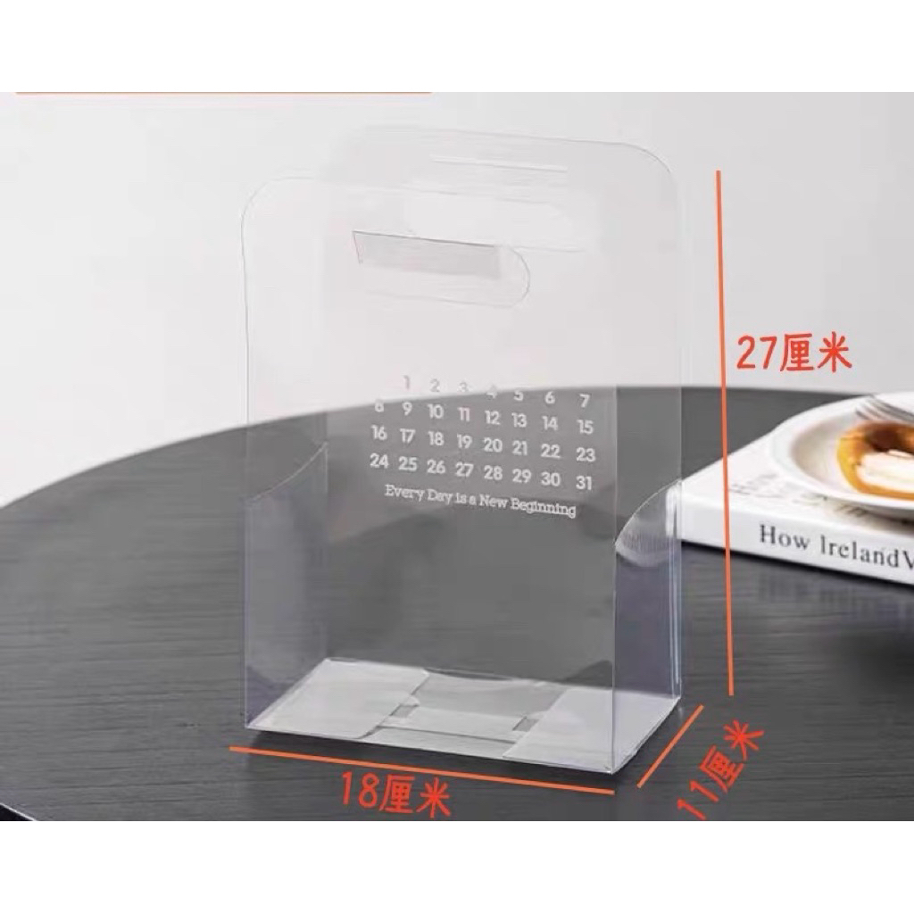 Túi in lịch mica xách hoa