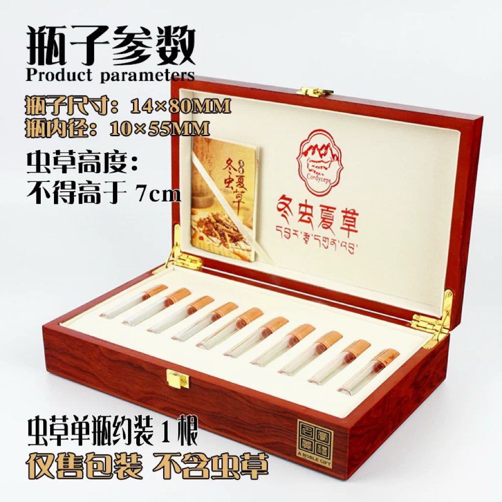 Vỏ hộp đựng đông trùng hạ thảo nguyên con