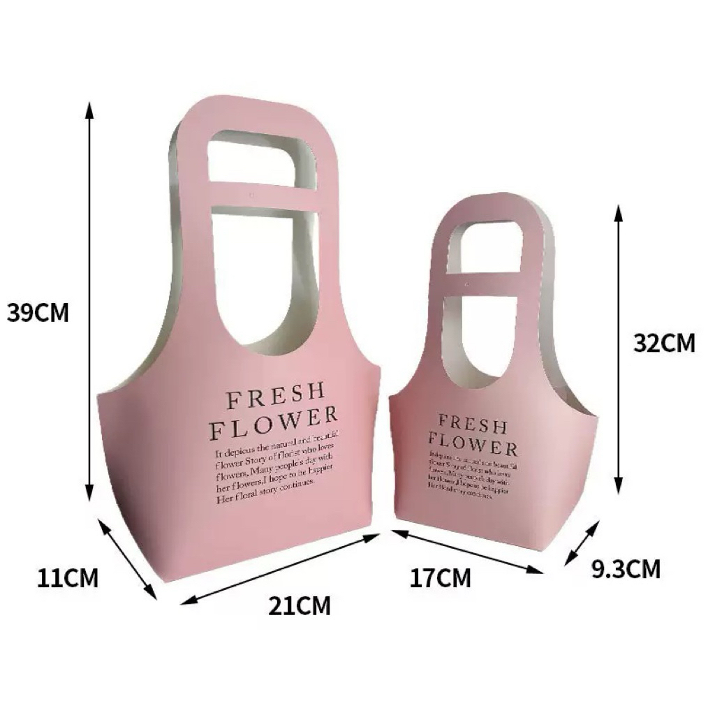 Túi xách giấy cắm hoa tặng 8/3 chữ fresh