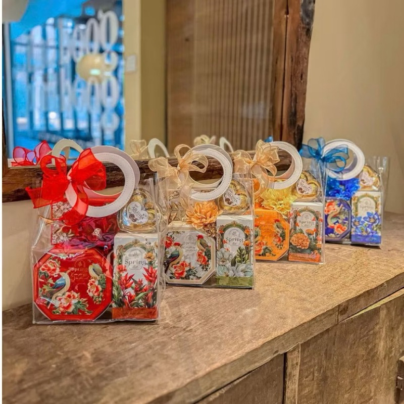 Túi quai da tote trong suốt tay cầm tròn